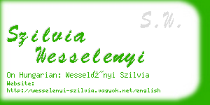 szilvia wesselenyi business card